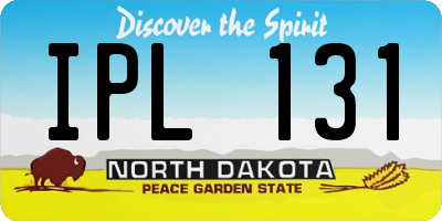ND license plate IPL131