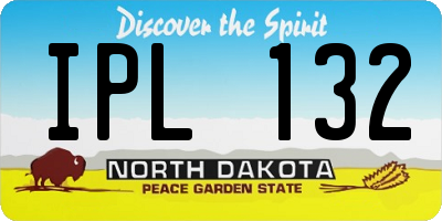 ND license plate IPL132