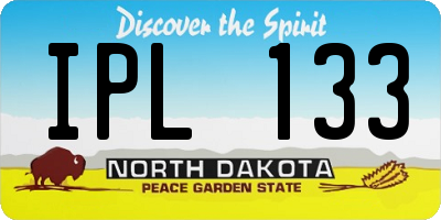 ND license plate IPL133