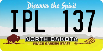 ND license plate IPL137