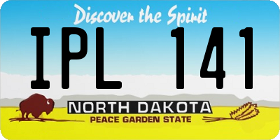 ND license plate IPL141