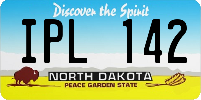 ND license plate IPL142