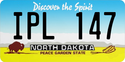 ND license plate IPL147