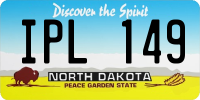 ND license plate IPL149