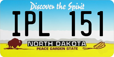 ND license plate IPL151