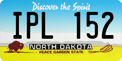 ND license plate IPL152