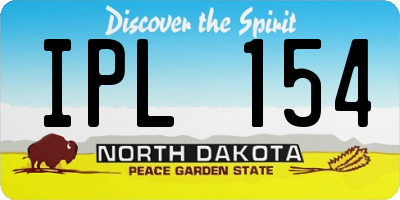 ND license plate IPL154