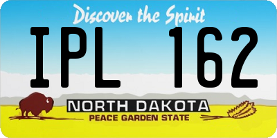 ND license plate IPL162