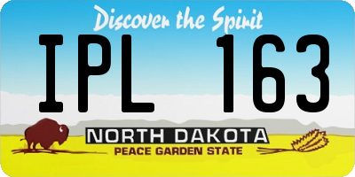 ND license plate IPL163