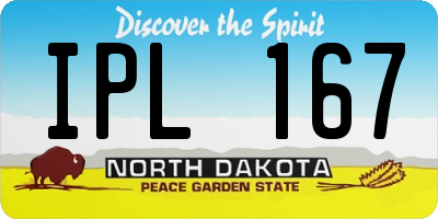 ND license plate IPL167