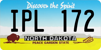 ND license plate IPL172