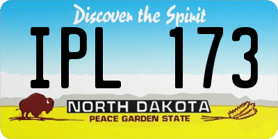 ND license plate IPL173