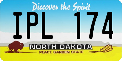 ND license plate IPL174