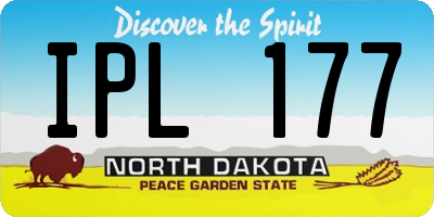 ND license plate IPL177