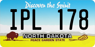 ND license plate IPL178