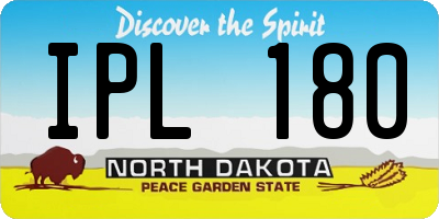 ND license plate IPL180