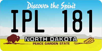 ND license plate IPL181