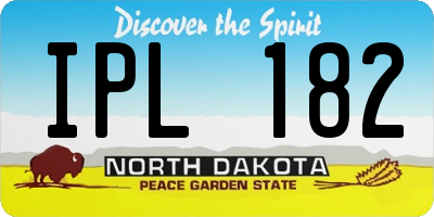 ND license plate IPL182