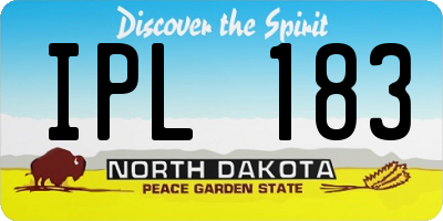 ND license plate IPL183