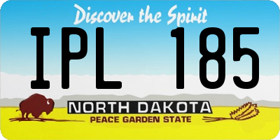 ND license plate IPL185