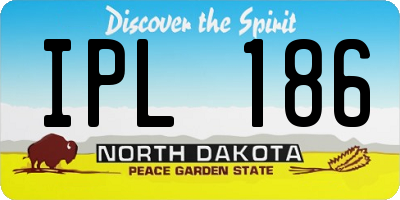 ND license plate IPL186