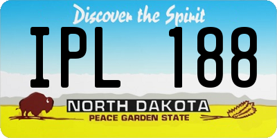 ND license plate IPL188