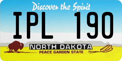 ND license plate IPL190