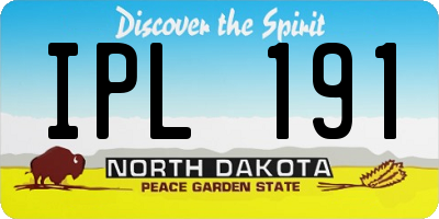 ND license plate IPL191