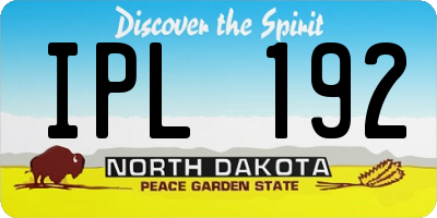 ND license plate IPL192