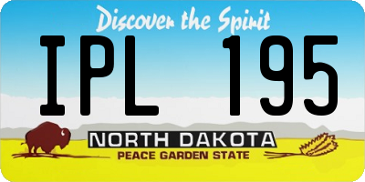 ND license plate IPL195