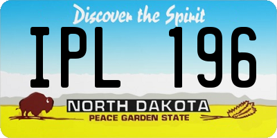 ND license plate IPL196