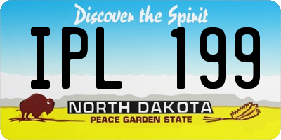 ND license plate IPL199