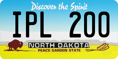 ND license plate IPL200