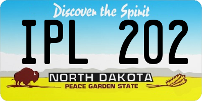 ND license plate IPL202