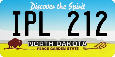 ND license plate IPL212