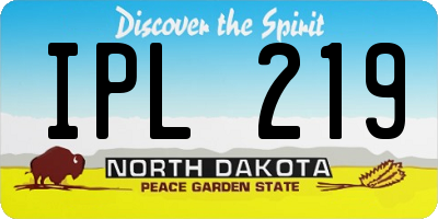 ND license plate IPL219