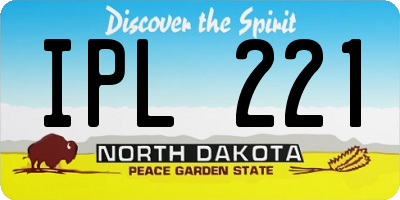 ND license plate IPL221