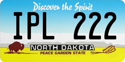 ND license plate IPL222