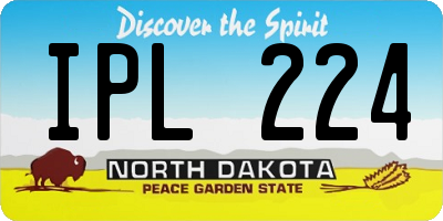 ND license plate IPL224