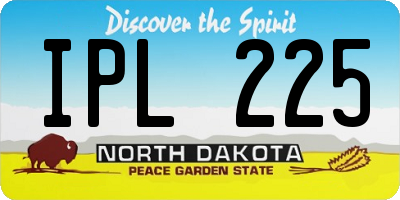 ND license plate IPL225