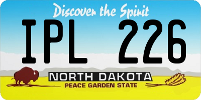 ND license plate IPL226