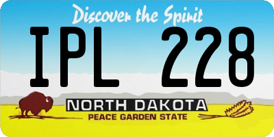 ND license plate IPL228