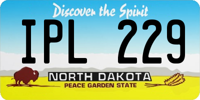 ND license plate IPL229