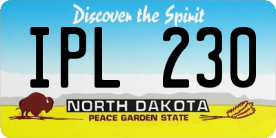 ND license plate IPL230