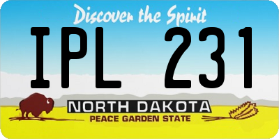 ND license plate IPL231