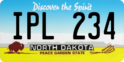 ND license plate IPL234