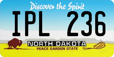 ND license plate IPL236