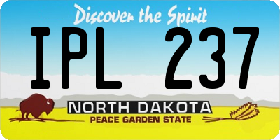 ND license plate IPL237