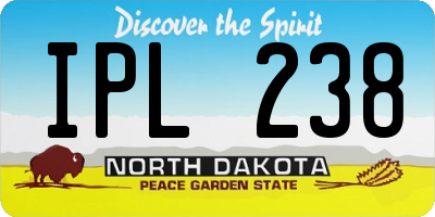 ND license plate IPL238