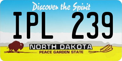 ND license plate IPL239